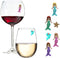 Mermaid Magnetic Wine Charms and Glass Markers Set of 6 - Great Mermaid Gift for Women...