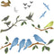 Birds on Branches Stencil, 10 x 10 inch (L) - Bird Branch Silhouette Stencils for Painting Template...