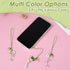 3pcs Cherry Blossom Daisy Flower Phone Charm, Mobile Phone Decorative Pendant Handmade Bracelet Keychain Cute Anti-lost Phone Chain Strap for Wome...