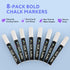 TFIVE White Chalk Markers - Dry & Wet Erase Marker Pens for Chalkboards, Signs, Windows, Blackboard, Glass, Mirrors, Liquid chalkboard markers wit...