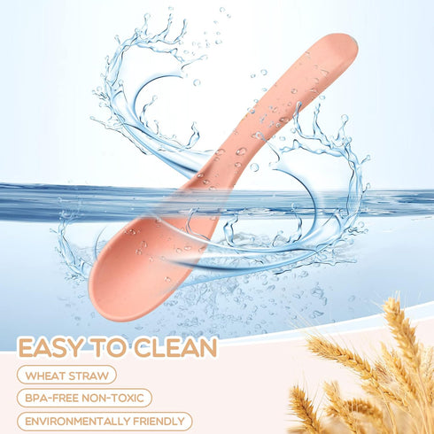 16 Pcs Wheat Straw Spoon set Unbreakable Soup Spoons 6 Inches Ramen Spoons Portable Small Spoons Cereal Spoons for Kid and Adult (8 colors)...