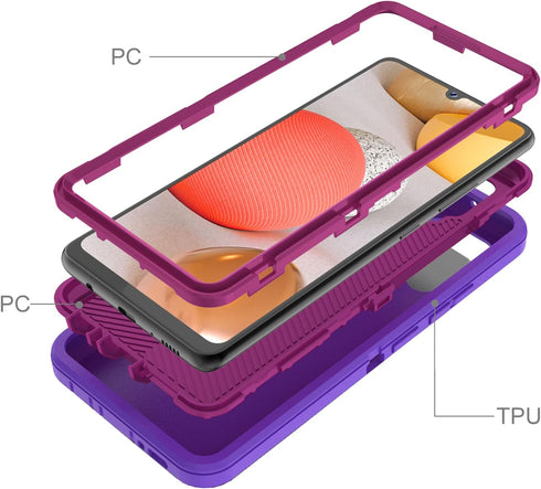 Galaxy A42 5G Case for Samsung Galaxy A42 5G Case Military Drop Shockproof Armor Heavy Duty Rugged 3 in 1 Protection Cover for Galaxy A42 5G Phone...