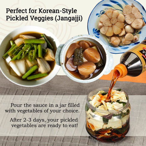 Doriwon Jangajji Sauce 12.67 Fl oz, Veggie Marinade Sauce, Korean Pickle Sauce, Veggie Pickles, DIY Pickles, Garlic Soy Sauce, Homemade Pickles...
