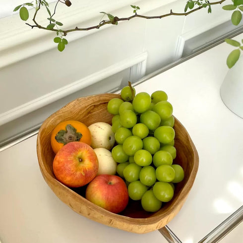 ZENFUN Wood Root Dish Bowl, Natural Wooden Bowl Snack Bowl, Handmade Serving Bowl for Candy, Bread, Snacks, Serving Appetizer Display, 7.8''-9.5''...