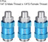 uxcell Speed Control Valve Aluminum HSV-08 G1/4 Thread Pneumatic Flow Control Manual Hand Slide Valve 3Pcs...
