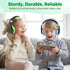 rockpapa HS20 Wired Kids Headphones for School, Foldable Lightweight Boy Girl Headphones with Microphone & 3.5mm Jack for 3-15 Year Old for Airpla...