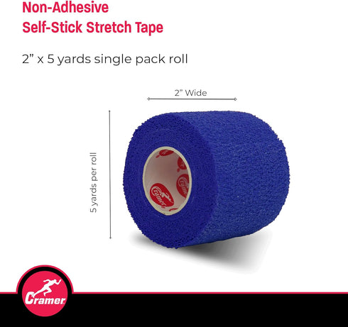 Cramer Eco-Flex Self-Stick Stretch Tape, Cohesive Tape, Flexible Elastic Sports Tape, Athletic Training Room Supplies, Easy Tear & Self-Adherent B...