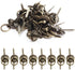 MroMax 50Pcs Metal Brad Fasteners Mini Pull Ring Handle DIY Crafts Decoration for Decorative Jewelry Box Chest Drawer Cabinet or Small Journals Br...