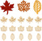 Honbay 60PCS Hollow Out Unfinished Blank Maple Leaves Wood Pieces Wood Slices Wood Chips Wooden Maple Shaped Embellishments Fall Leaf Wood Cutouts...