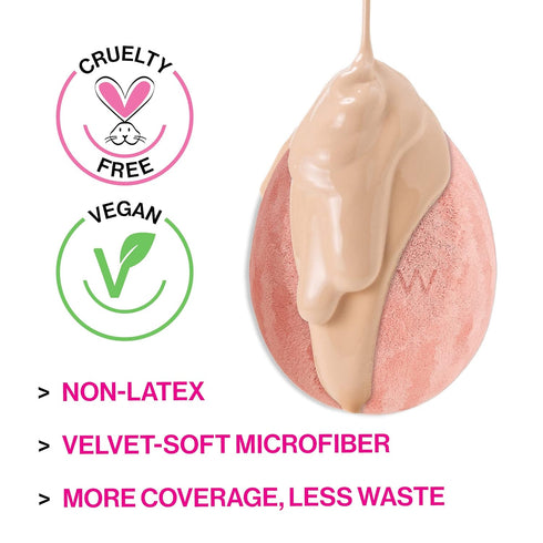 wet n wild Makeup Sponge - Low Product Absorption for Streak-Free Application, Effortless Blending Beauty for a Smooth Professional Looking Finish...