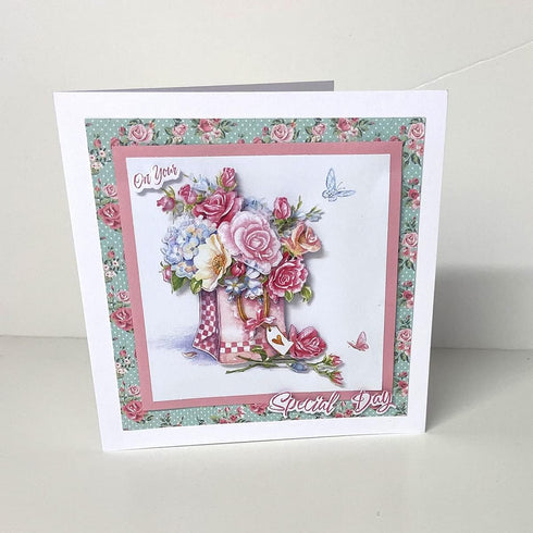 Katy Sue Designs Floral Collection 3D Die-Cut Decoupage Sheets for Card Making. A Pack of 12 Sheets of Floral-Themed Die Cuts for Card Making Supp...