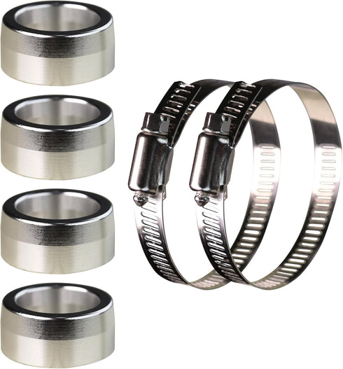 4 Pcs of Intermediate Steering Shaft Bushings, Steering Wheel Column Sleeve with Two Hose Clamps, Compatible with Dodge Ram 2003-2019 1500/2500/35...