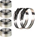 4 Pcs of Intermediate Steering Shaft Bushings, Steering Wheel Column Sleeve with Two Hose Clamps, Compatible with Dodge Ram 2003-2019 1500/2500/35...