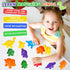 LOOIKOOS Matching Letters Fine Motor Toy,Double-Sided ABC Dinosaur Alphabet Match Game with Uppercase Lowercase, Educational Preschool Montessori ...