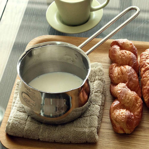 Saucepan, Stainless Steel Milk Pan 12cm, Soup Pot for Induction and Oven, Non Stick Milk Pot, Dishwasher Safe Cookware(Sliver)...