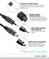 FosPower 24K Gold Plated Toslink to Mini Toslink Digital Optical S/PDIF Audio Cable with Metal Connectors & Strain-Relief PVC Jacket - 6ft...
