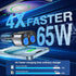 2 Sockets Cigarette Lighter Splitter with Large Voltmeter, BUVAYE 5 in 1 Fast Charge USB C Car Charger Adapter, Dual Car Cigarette Lighter Adapter...
