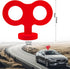 3D Car Wind Up Key, Cute Clockwork Wind Up Key for Back of Car Roof Decoration (red)...