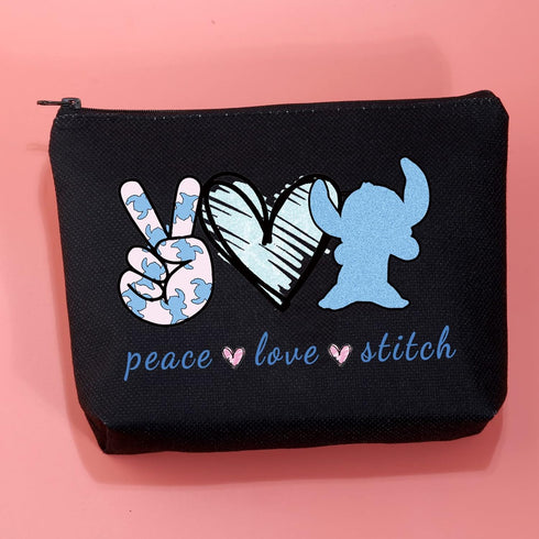JXGZSO Cartoon Love Gift Hawaiian Bags Party Peace Love Cosmetic Bag With Zipper Movie Inspired Makeup Bag...