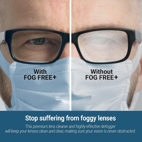 Fog Free Plus Anti-Fog Spray for Glasses - Lens Cleaner and Defogger - Effective on All Lenses and Anti-Reflective Coatings - Prevents Fog on Eyeg...