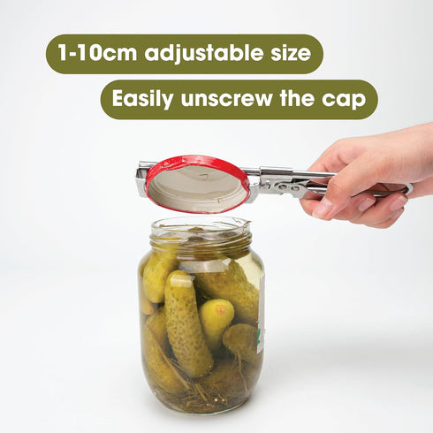 2PCS Adjustable Multifunctional Stainless Steel NEW Can Jar Openers for Weak Hand with Keychain Bottle Cap Gripper, Easy for Seniors with Arthriti...