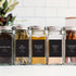 ThreeKin 230 Spice Jar Labels | Waterproof & Oil-Resistant Black Minimalist Stickers for Kitchen Organization | Common & Customizable for Herbs, S...