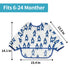 3 Pcs Long Sleeved Bib Set | Baby Waterproof Bibs with Pocket Bundle | Toddler Bib with Sleeves and Crumb Catcher | Stain and Odor Resistance Play...