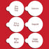 Designer Stencils It's a Party Cookie Stencil Set, (HAPPY BIRTHDAY - CONGRATS - IT'S A PARTY - MAKE A WISH - CELEBRATE), Beige/semi-transparent...