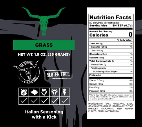 Cuso Cuts Great Tasting Grass BBQ Seasoning Rub - Contains All Natural Ingredients - Spices & Rubs for Grill, BBQ & Marinade - Best BBQ Rubs for S...