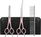 Professional Dog Grooming Scissors Set, 4 in 1 Dog Grooming Scissors Kit, Curved Dog Scissors Pet Thinning Shears, Pink...