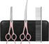 Professional Dog Grooming Scissors Set, 4 in 1 Dog Grooming Scissors Kit, Curved Dog Scissors Pet Thinning Shears, Pink...