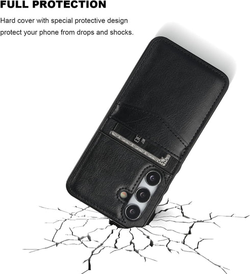 KIHUWEY for Samsung Galaxy S24 Case Wallet with Credit Card Holder, Flip Premium Leather Magnetic Clasp Kickstand Heavy Duty Protective Cover for ...