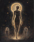Posterizer 1 pcs-ethereal artwork of a being in cosmic setting 2-Abstract & Modern Art-Living Room Bedroom Decor- unframed wall art...