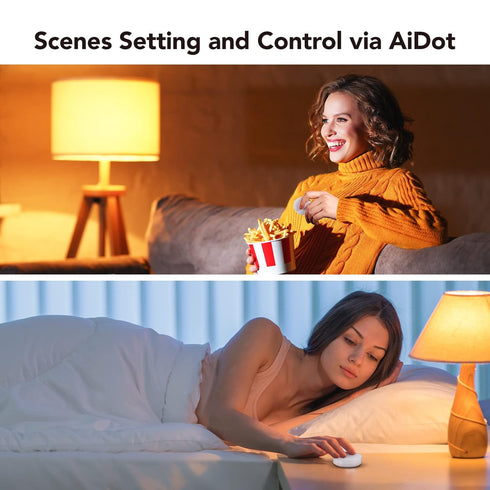 OREiN Smart Light Bulbs Mini Switch Remote Button Control, Exclusive for Aidot Smart Light Bulbs, Dimmer Switch, Wire-Free, Bluetooth Light Switch...
