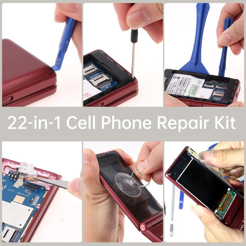 OriGlam 22 in 1 Professional Safe Opening Pry Tool, Mobile Phone Repair Screwdrivers Sucker Hand Tools Kit for iPhone, Smart Cell Phone, Laptop...