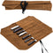 Waxed Canvas Knife Roll Bag,Portable Knife Cultery Carrier,Professional Chef Knife Case,Waterproof Knife Roll Storage Bag with 8 Slots,Holds 8 inc...