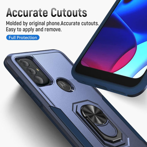 for Moto G Power 2022 Case G Pure Case with Kickstand Armor Magnetic Ring Rugged Protective Military Grade Shockproof Case for G Power 2022 G Pure...