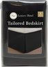 Luxury Hotel Tailored Bed Skirt, Box Pleats, 14 Inch Drop, Twin, Black...