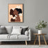 Posterizer 1 pcs-minimalist African woman art with pretty flowers 2-Afro-American Art Collection-Abstract & Modern Art-Chic Home Decor- unframed w...
