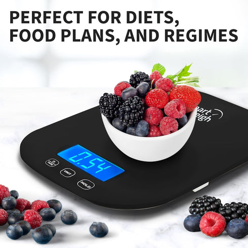 Smart Weigh 11 lb Digital Kitchen Food Scale, Mechanical Accurate Weight Scale with 5-Unit Modes, Grams and Ounces for Weight Loss,Weighing Ingred...
