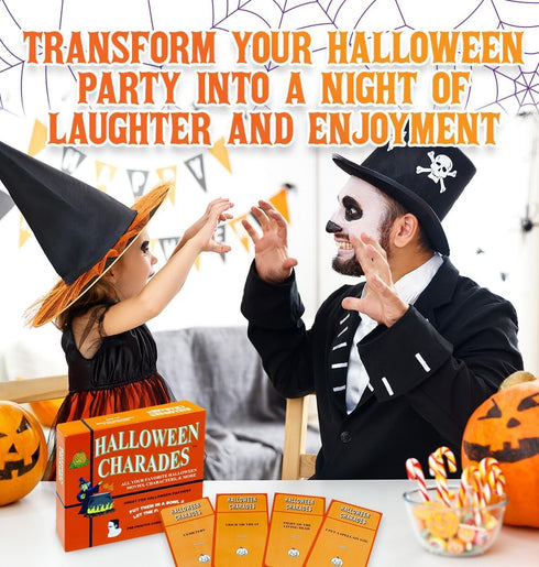 Anton Publications Halloween Charades The Ultimate Halloween Party Game for Adults, Friends, and Family - Spooky Fun with Halloween Movie Characte...