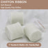 Chiffon Ribbon Fringe Fabric Ribbons 3 Rolls 1.5" Wide x 7 Yd Cream White Handmade Silk Chiffon Ribbon for Flowers Bouquets Wedding Decorations In...