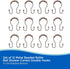 Kenney KN67122 Rust-Resistant Gliding Metal Beaded Shower Curtain Rings with Double Hanging Hooks for Shower Curtain and Standard Shower Curtain R...