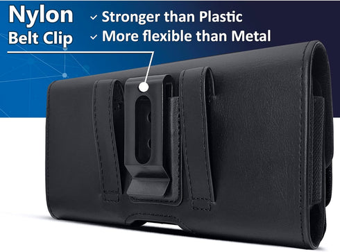 Holster for iPhone 15 Pro Max, 14 Plus, 13 Max, 12 Max, 11 Max, Xs Max, 8 Plus Leather Cell Phone Belt Holder Case with Belt Clip Pouch Carry Cove...