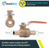 SharkBite 1/2 Inch Crimp Ball Valve, Brass Plumbing Fitting, PEX Pipe, PE-RT, 22461LFA...