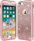 Hython Compatible with iPhone 6/6s Case, Heavy Duty Full-Body Defender Protective Case Bling Glitter Sparkle Hard Shell Hybrid Shockproof Rubber B...