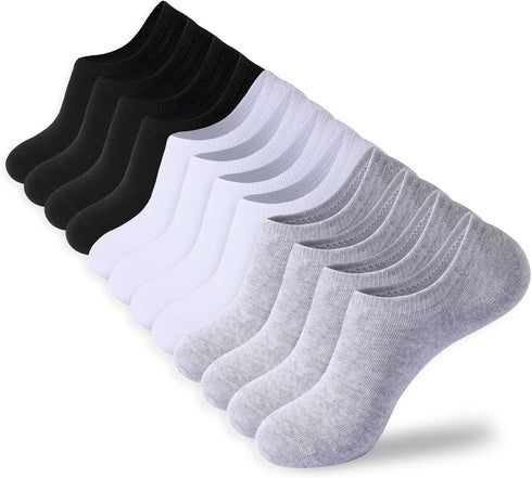 12 Pairs No Show Socks Men Women Cotton Socks Low Cut Socks No Show Socks Bulk Liner Socks...