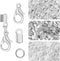 450 Piece Jewelry Making Accessories Kit Include 200 Fold Over Cord End Caps Crimp End Tips 200 Jump Ring Connectors and 50 Lobster Claw Clasps fo...