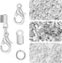 450 Piece Jewelry Making Accessories Kit Include 200 Fold Over Cord End Caps Crimp End Tips 200 Jump Ring Connectors and 50 Lobster Claw Clasps fo...
