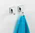 Wenko "Quadro Wall Hooks with Vacuum-Loc, Silver, 2-Piece...